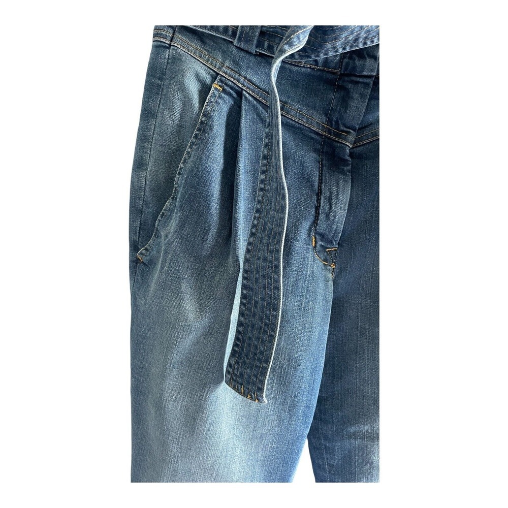 ALC Jeans Women's Size 8 Indigo High Rise Baggy Tie Waist - Picture 3 of 5